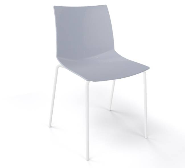 Стул пластиковый Kanvas NA жемчужно-серый 470х500х790 мм Стул пластиковый Kanvas NA жемчужно-серый 470х500х790 мм