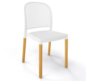 Стул пластиковый Panama BL белый 460х570х830 мм