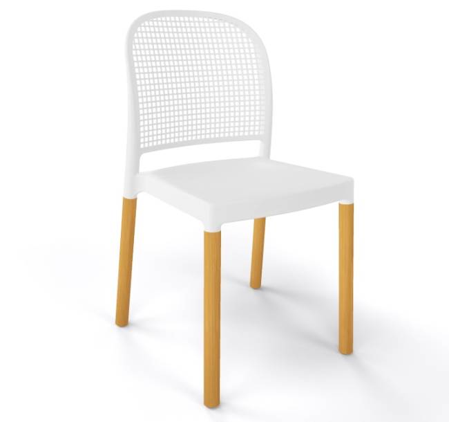 Стул пластиковый Panama BL белый 460х570х830 мм