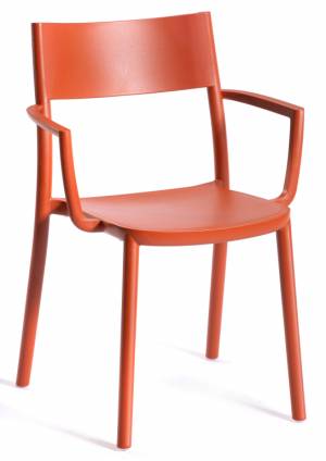 Кресло пластиковое To-Me B кирпичный 490х470х800 мм