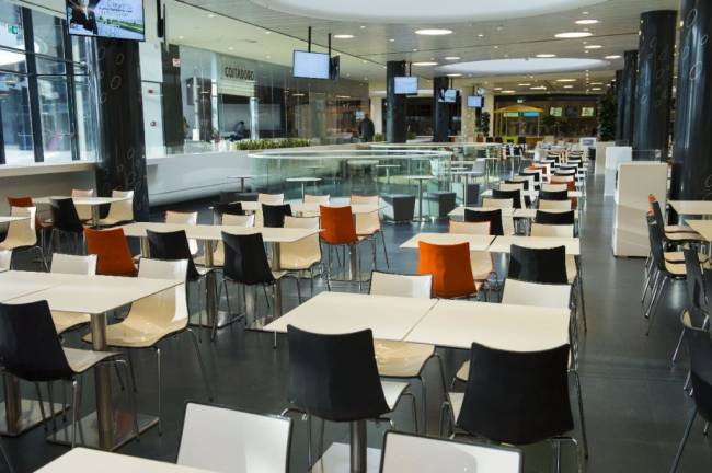 Стул пластиковый Zebra Bicolore 4 legs хром, белый, оранжевый 550х520х830 мм