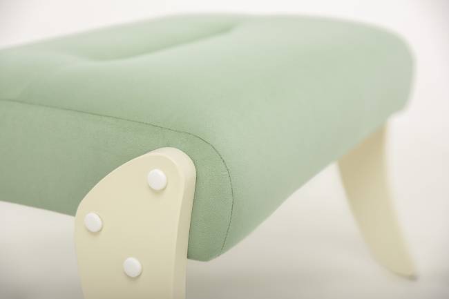 Пуф Leset Дэми Слоновая кость V14 бирюзовый