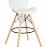 Стул барный DOBRIN BUTTERFLY BAR, ножки светлый бук, цвет белый