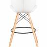 Стул барный DOBRIN BUTTERFLY BAR, ножки светлый бук, цвет белый