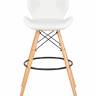 Стул барный DOBRIN BUTTERFLY BAR, ножки светлый бук, цвет белый
