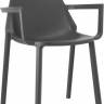 Кресло пластиковое Piu антрацит 580х540х820 мм