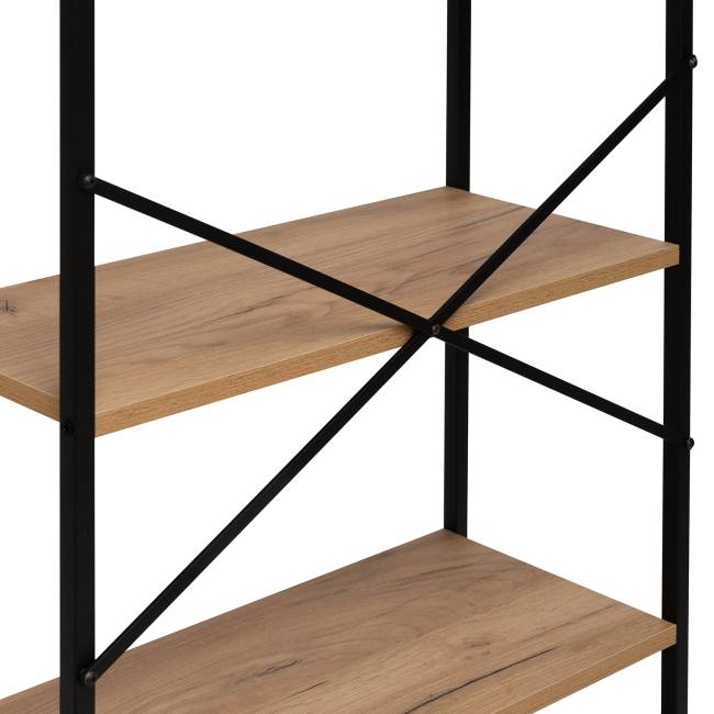 Стеллаж Leset Стилвуд 25 широкий, 5 полок Чёрный