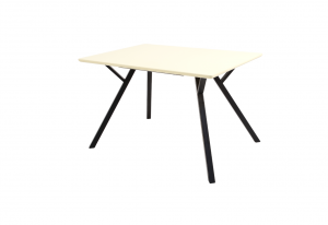 Стол Столли 120 чёрный /слоновая кость