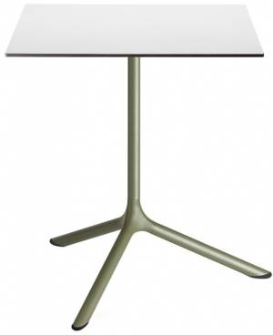 Стол ламинированный обеденный Tripe Maxi оливковый, белый 700х700х740 мм