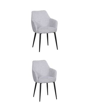 Стул обеденный Katys светло-серый рогожка 2 шт.