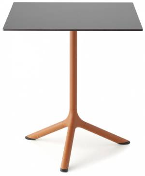 Стол ламинированный обеденный Tripe терракотовый, антрацит 600х600х740 мм