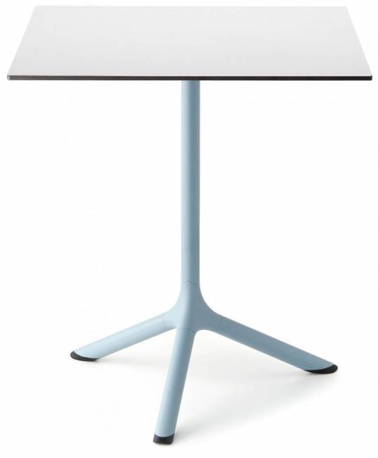 Стол ламинированный обеденный складной Tripe Folding голубой, белый 600х600х740 мм