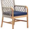 Кресло деревянное плетеное с подушкой Palma 580х630х850 мм