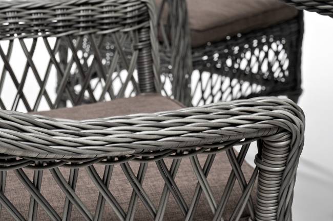 "Эспрессо - 150 S" обеденная группа плетеная, цвет графит