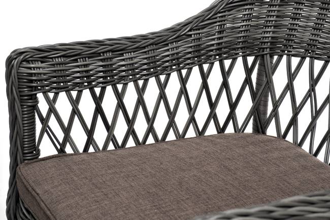 "Эспрессо - 150 S" обеденная группа плетеная, цвет графит