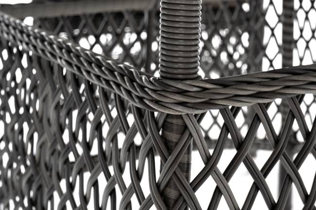 "Эспрессо - 150 S" обеденная группа плетеная, цвет графит