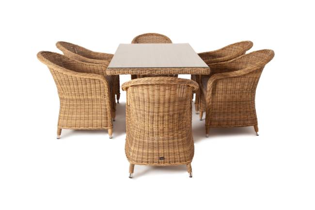 "Эспрессо" обеденная группа плетеная, цвет соломенный