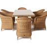 "Эспрессо" обеденная группа плетеная, цвет соломенный