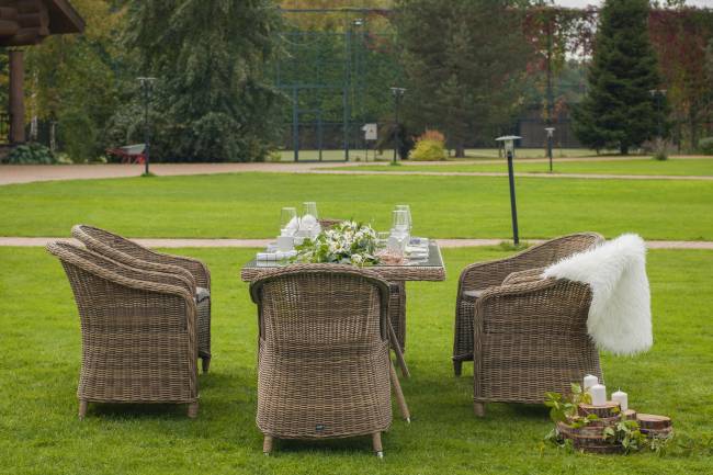 "Эспрессо" обеденная группа плетеная, цвет соломенный "Эспрессо" обеденная группа плетеная, цвет соломенный