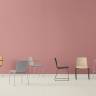 Стул пластиковый на полозьях Inga терракотовый, нежно-розовый 540х540х800 мм