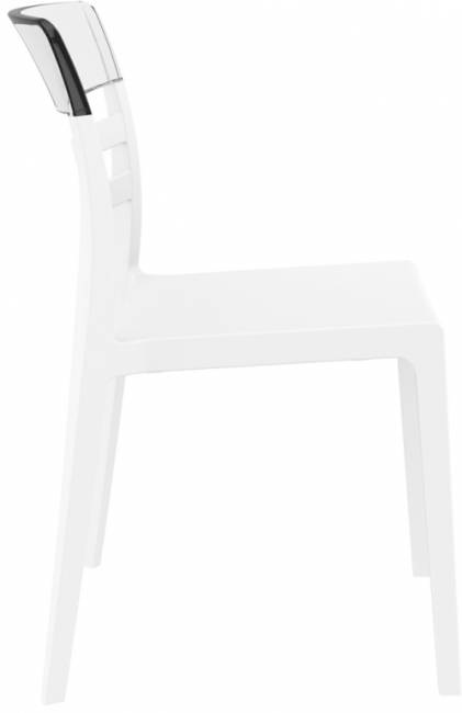 Стул пластиковый Mone белый, прозрачный 520х570х830 мм