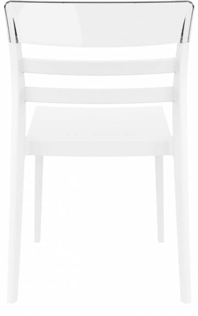 Стул пластиковый Mone белый, прозрачный 520х570х830 мм