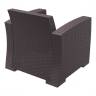 Кресло пластиковое плетеное с подушками Monaco Lounge коричневый 820х790х790 мм