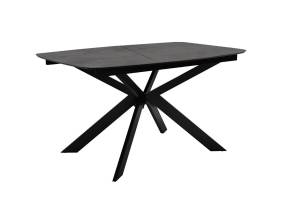 Стол DikLine BK140 керамика мрамор Бронза, подстолье черное, опоры черные