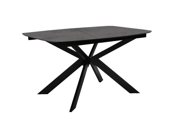 Стол DikLine BK140 керамика мрамор Бронза, подстолье черное, опоры черные