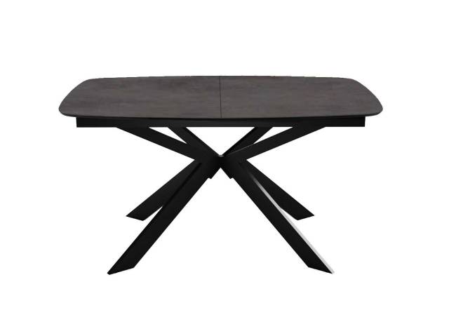 Стол DikLine BK140 керамика мрамор Бронза, подстолье черное, опоры черные