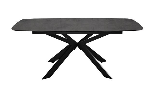 Стол DikLine BK140 керамика мрамор Бронза, подстолье черное, опоры черные