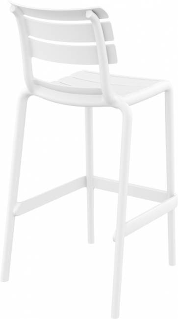 Стул пластиковый барный Helen Bar 75 белый 530х550х1050 мм Стул пластиковый барный Helen Bar 75 белый 530х550х1050 мм