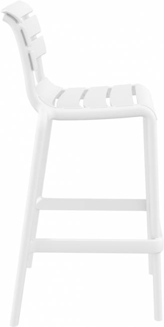 Стул пластиковый барный Helen Bar 75 белый 530х550х1050 мм Стул пластиковый барный Helen Bar 75 белый 530х550х1050 мм