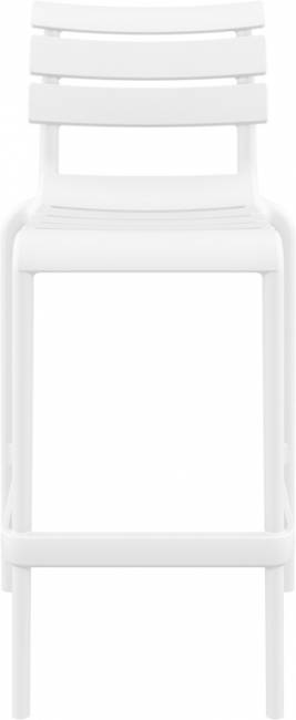 Стул пластиковый барный Helen Bar 75 белый 530х550х1050 мм Стул пластиковый барный Helen Bar 75 белый 530х550х1050 мм