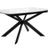 Стол DikLine BK140 керамика Carrara Gloss (мрамор глянец белый), подстолье черное, опоры черные