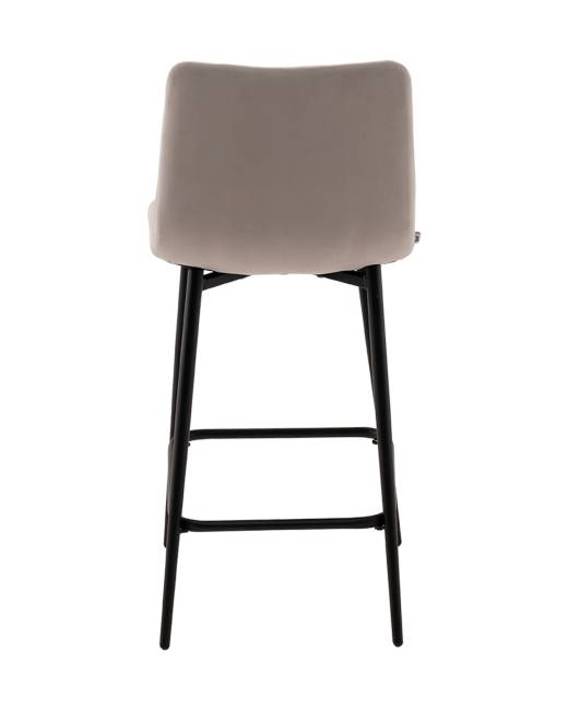 Стул полубарный Одди Diamond велюр светло-серый