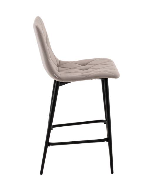 Стул полубарный Одди Diamond велюр светло-серый