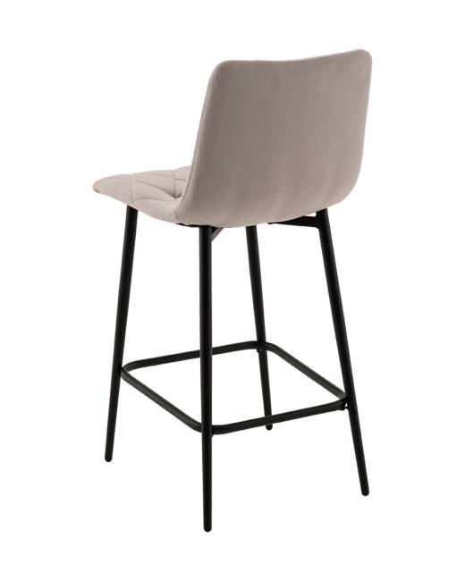 Стул полубарный Одди Diamond велюр светло-серый