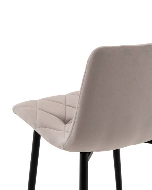 Стул полубарный Одди Diamond велюр светло-серый