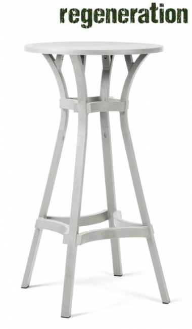 Стол пластиковый барный Combo High 70 гипс Ø700х1105 мм