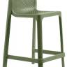 Стул пластиковый полубарный Net Stool Mini агава 485х510х900 мм