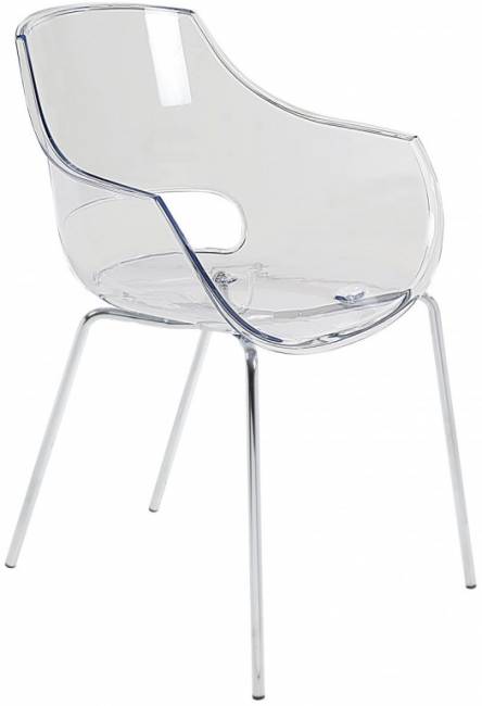 Кресло прозрачное Opal-ML хромированный, прозрачный 600х600х810 мм