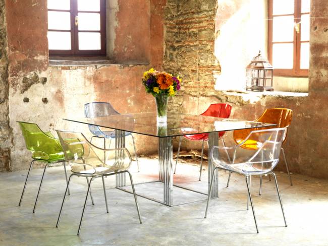 Кресло прозрачное Opal-ML хромированный, прозрачный 600х600х810 мм