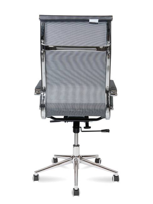 Кресло офисное / Хельмут только Москва / УЦЕНКА (grey) сталь + хром / серая сетка