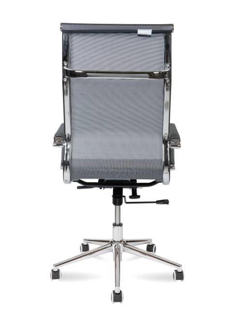 Кресло офисное / Хельмут только Москва / УЦЕНКА (grey) сталь + хром / серая сетка