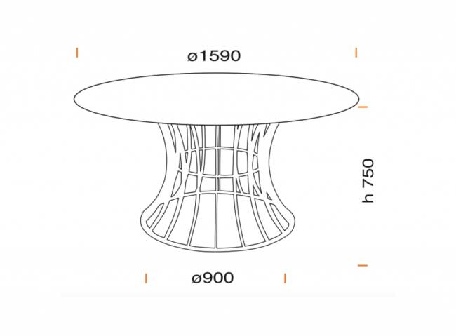 Стол ламинированный обеденный Onix Round Ø1590х750 мм