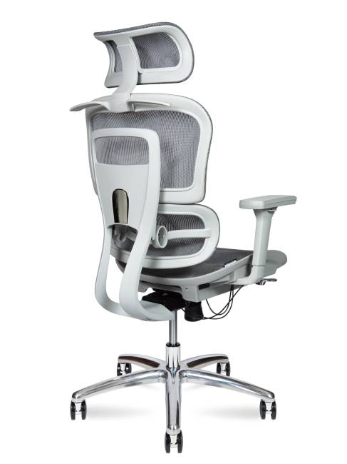 Кресло офисное / Крон грэй / Kron grey / серый пластик / серая сетка