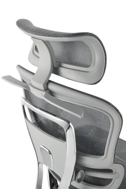 Кресло офисное / Крон грэй / Kron grey / серый пластик / серая сетка