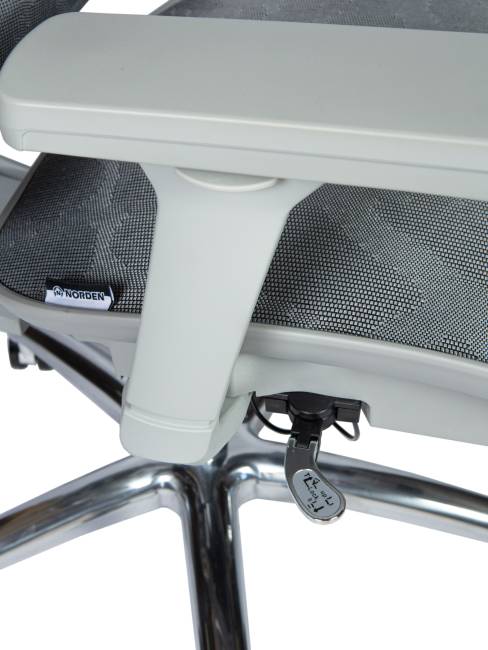 Кресло офисное / Крон грэй / Kron grey / серый пластик / серая сетка