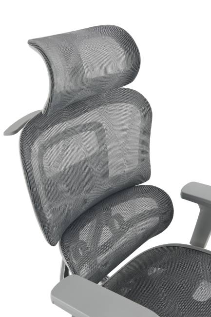 Кресло офисное / Крон грэй / Kron grey / серый пластик / серая сетка